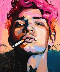 Smoking Boy Art Paint by numbers