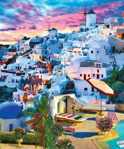 Santorini Sky paint by numbers