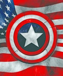 Captain America Shield Paint By Numbers