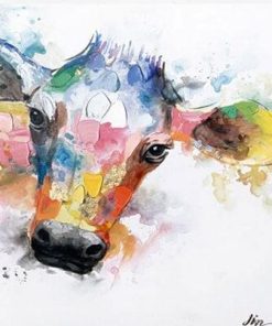 Colored Cattle paint by numbers