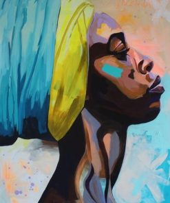 Older Black Woman paint by numbers