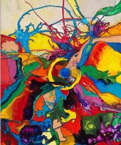 Abstract Colors Mix Up Paint