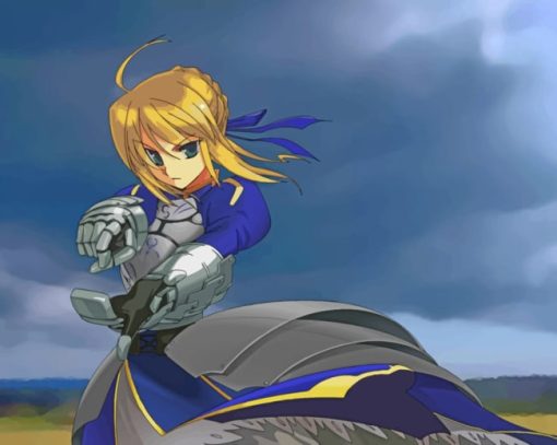 Fate Stay Night Saber paint by numbers