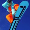 Flying Snowboard Paint By Numbers