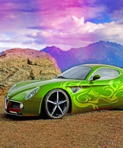 Green Alfa Romeo Paint By Numbers