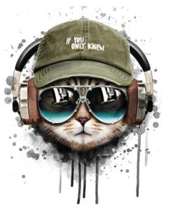 Cat Listening To Music paint by numbers