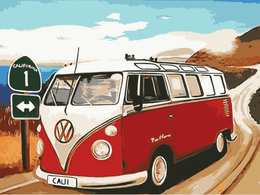 VW California Camper paint by numbers