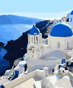 Santorini Greece paint by numbers