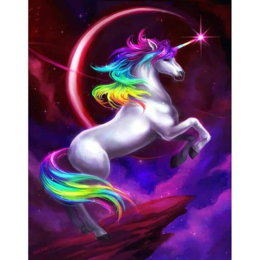 Rainbow Unicorn Horse Paint by number