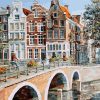 View of Amsterdam Canal paint by numbers