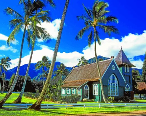 Hawaii Landscape Church paint by numbers