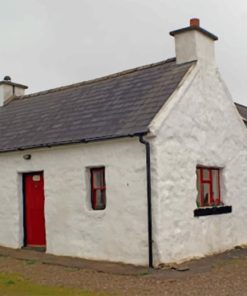 Historical Irish Cottage paint by numbers