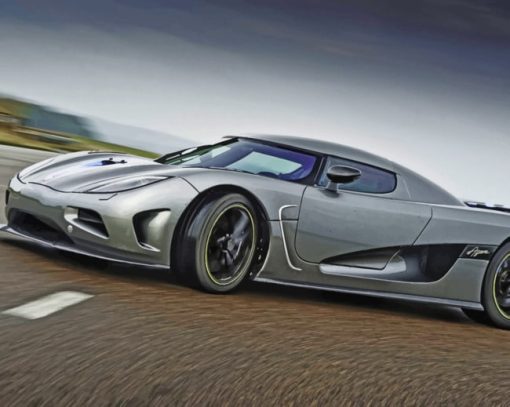 Koenigsegg Sport Car paint by numbers