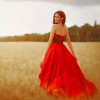 Lady In Red Dress paint by numbers