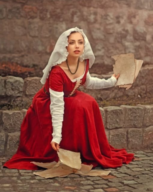 Linen Medieval Kirtle Peasant paint by numbers