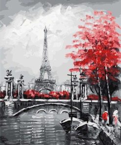 Seine River Through Paris paint by numbers