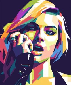 Margot Robbie on Pop Art Paint By Numbers