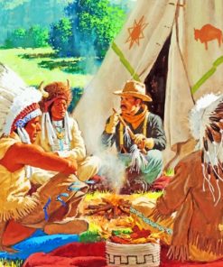 Native American Friends Paint By Numbers