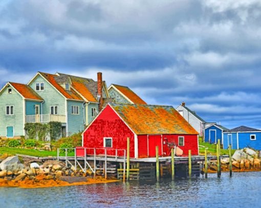 Peggy’s Cove Houses Paint By Numbers