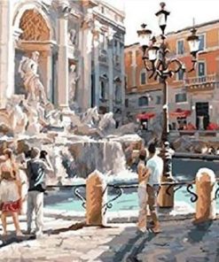 Trevi Fountain At Rome paint by numbers