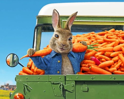 Peter Rabbit And The Carrot Truck Paint By Numbers