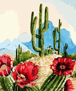 Desert Cactus Paint By Numbers