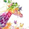 Cartoon Giraffe paint by numbers