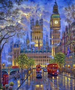 British London Night paint by numbers