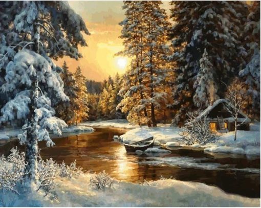 RUOPOTY-Frame-Picture-Sunset-Snow-DIY-Painting-By-Numbers-Landscape-Handpainted-Oil-Painting-Modern-Wall-Art