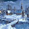 WINTER IN THE VILLAGE Paint by number