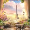 Eiffel Tower Backdrop paint by numbers