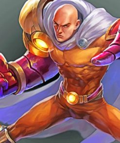 Saitama One Punch Man paint by numbers