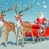 Santa And Reindeer paint by numbers