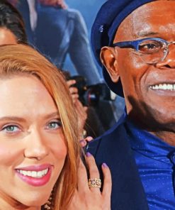 Scarlett Johansson And Samuel Jackson Paint By Numbers