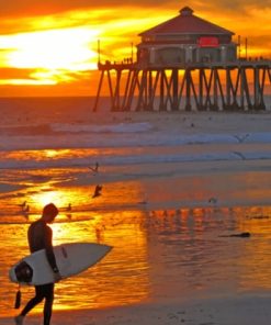 Southern California Beach paint by numbers