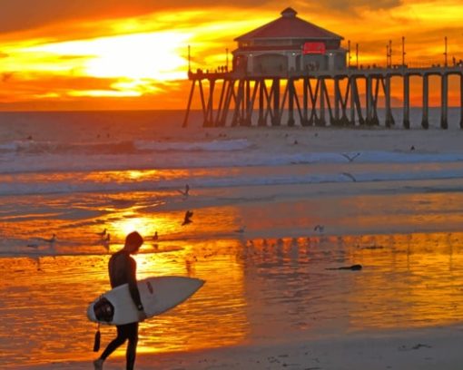 Southern California Beach paint by numbers