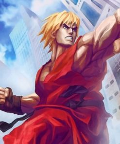 Street Fighter Ken paint by numbers