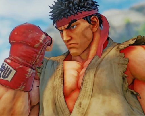 Street Fighter Ryu paint by numbers