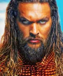 Strong Aqua Man Paint By Numbers