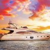 Sunset Yacht Paint By Numbers