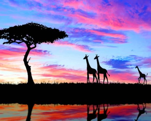 Twilight Giraffe Paint By Numbers