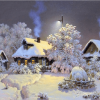 Winter Snow Villa Paint by numbers