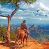 Grand Canyon And Cowboy Paint By Numbers