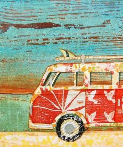 Vw Van Bus Retro paint by numbers