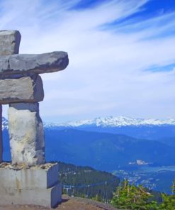 Whistler Mountain In Canada paint by numbers