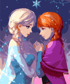 Anna And Elsa paint by numbers