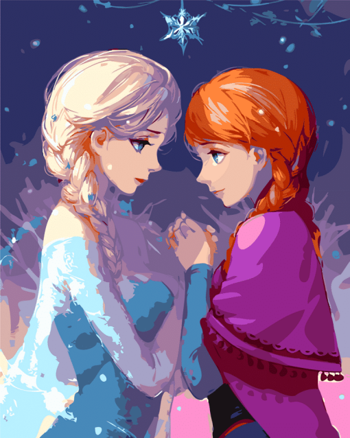 Anna And Elsa paint by numbers