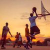 Basketball Match At Sunset paint by numbers