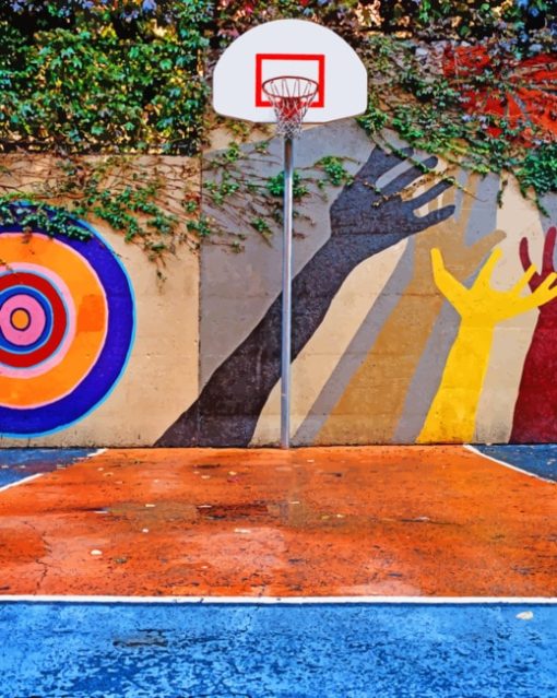 Basketball Court paint by numbers