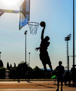 Basketball Goal Silhouette paint by numbers